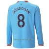 Camiseta de fútbol Manga Larga Manchester City Gundogan 8 Primera Equipación 2022-23 - Hombre